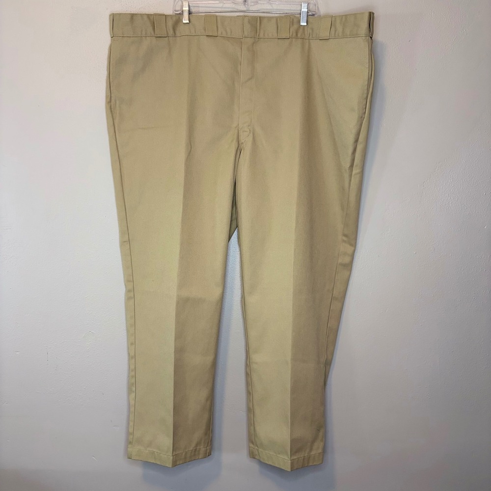 Dickies 874 Original Fit Khaki Tan Work Pants Chinos Mens 52x30 874KH